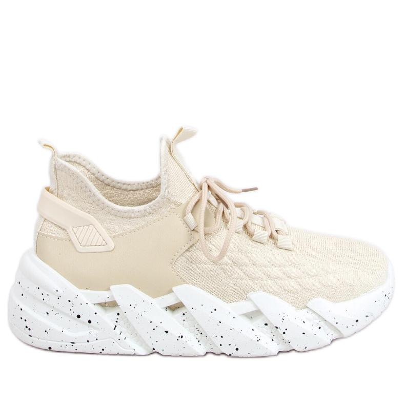 Indu Beige sock sports shoes