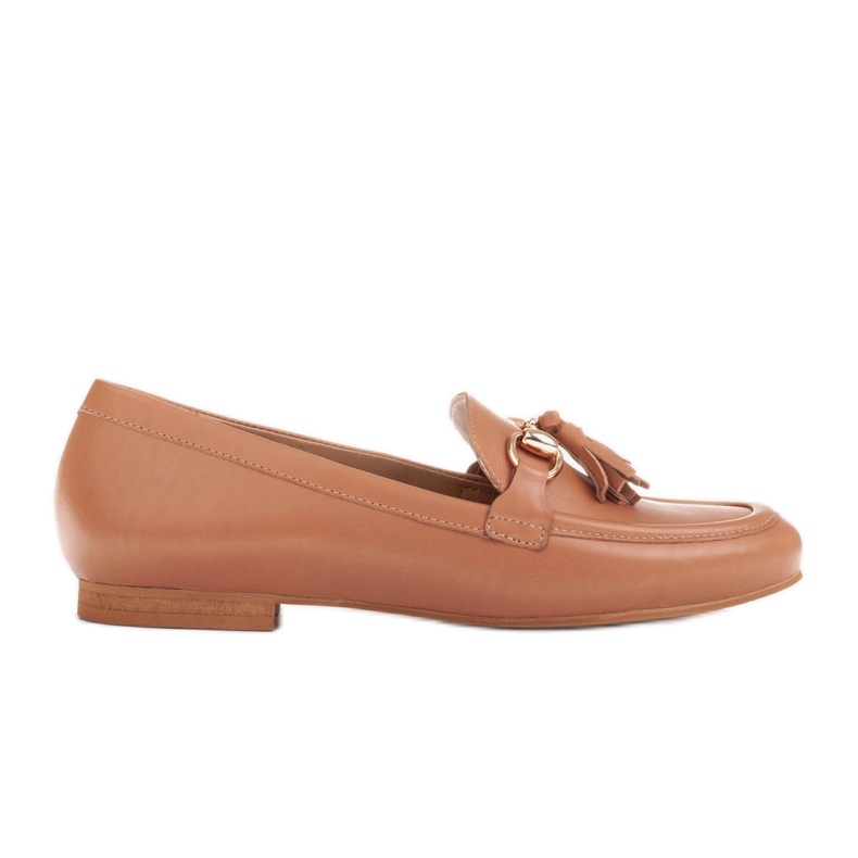 Marco Shoes Leather loafers with fringes 2199P-003-1 brown