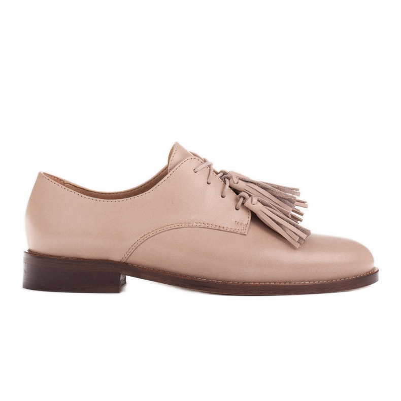 Marco Shoes Lace-up shoes with fringes 2222P-1250-1 beige
