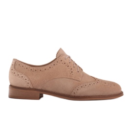 Marco Shoes Shoes with decorative perforation beige Marco Shoes Shoes with decorative perforation beige