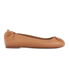 Marco Shoes Ballerinas with a flat leather decoration brown