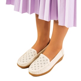 Beige wedge loafers from Wendy