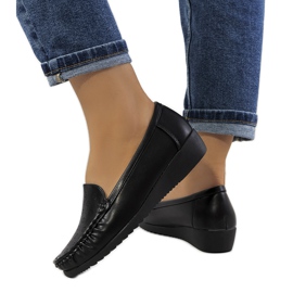Black wedge loafers from Wendy