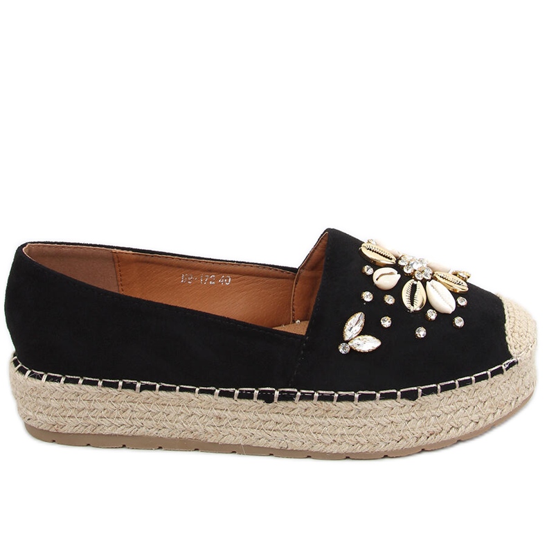 Manami Black shell espadrilles