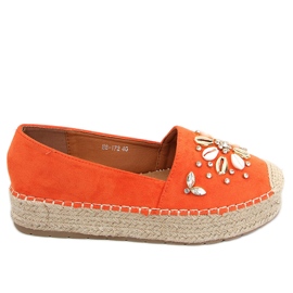 Manami Orange espadrilles with seashells Manami Orange espadrilles with seashells