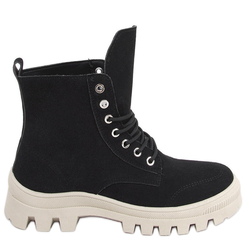 Mariko Black ankle-high trekking sneakers