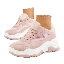 Badillo shiny pink sneakers
