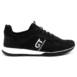 Polbut Men's leather casual shoes 2111P black