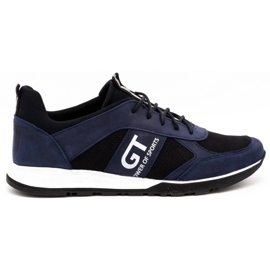 Polbut Men's casual leather shoes 2111P navy blue Polbut Men's casual leather shoes 2111P navy blue