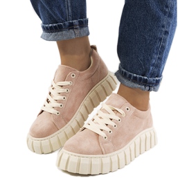 Pink sneakers on the Mirabel platform