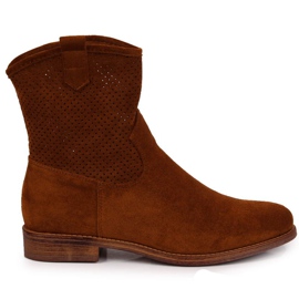 Openwork boots S. Barski W OLI140A camel brown Openwork boots S. Barski W OLI140A camel brown