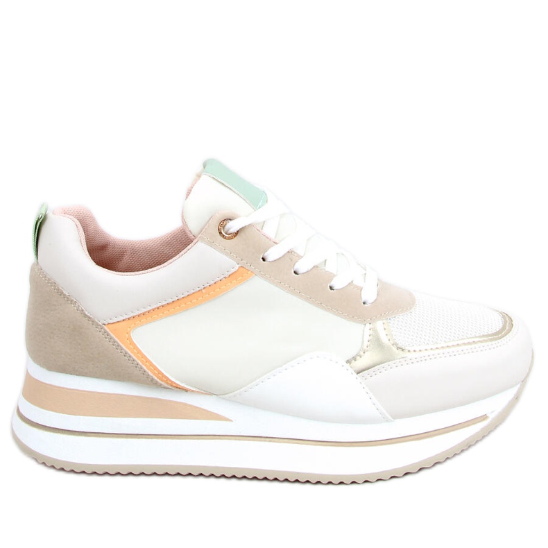 Trainers on a hidden Bahar Beige wedge multicolored