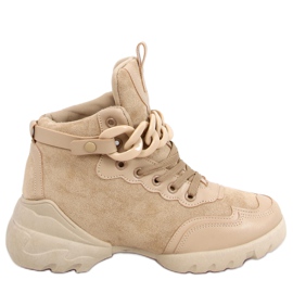 Sneakers with a detachable Peri Khaki chain beige