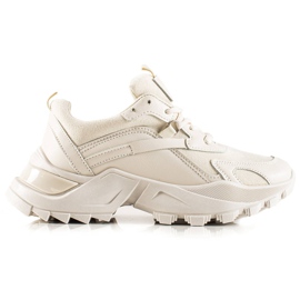 TRENDI Beige Fashion Sneakers