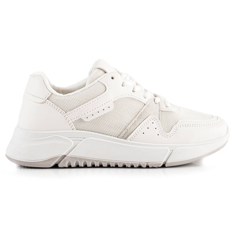 Ideal Shoes White Sneakers On The Platform