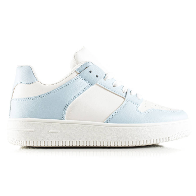TRENDI Sport shoes made of eco leather white blue