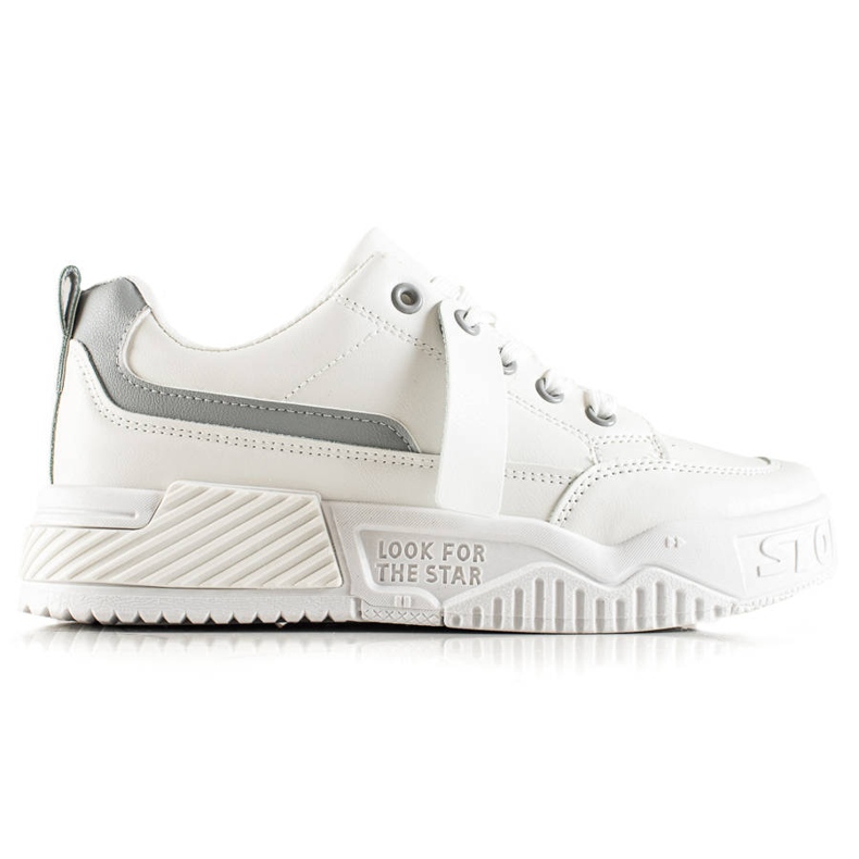 TRENDI Sneakers With Eco Leather Fashion white