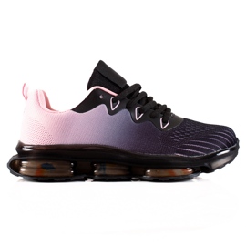 TRENDI Sport Shoes On A Rubber Platform black pink TRENDI Sport Shoes On A Rubber Platform black pink
