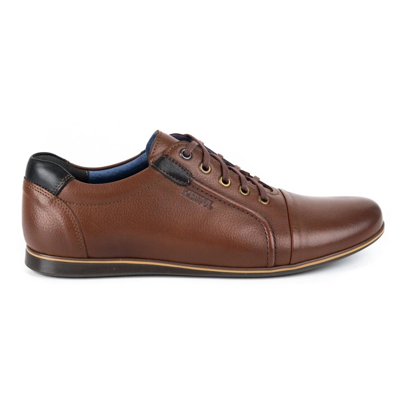 Kampol Casual leather men's shoes 39 / 74KAM brown