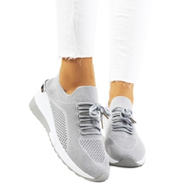 Gray sneakers on the wedge Sabelia grey