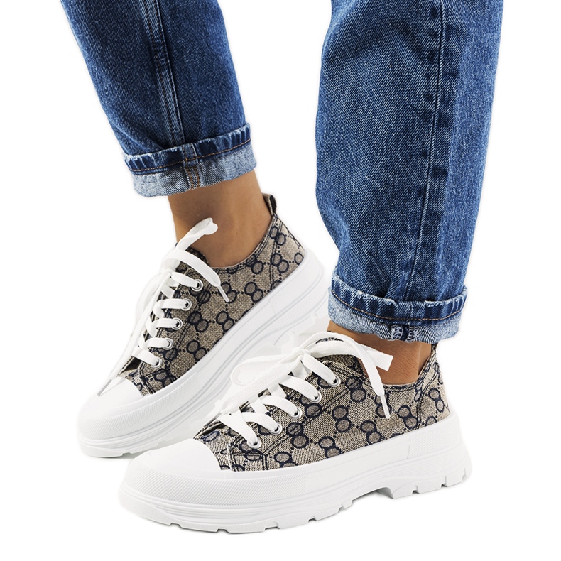 Blue and beige Waters sneakers