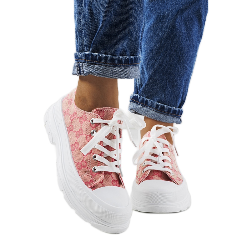 Pink and beige sneakers from Waters