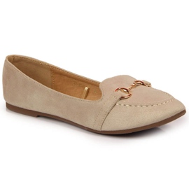 Loafers with decoration Potocki W WOL59B beige Loafers with decoration Potocki W WOL59B beige