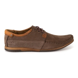 KOMODO Shoes Men's leather moccasins 875 brown