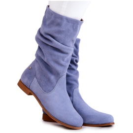 Women's Suede Boots Maciejka 05057-06 Blue Women's Suede Boots Maciejka 05057-06 Blue