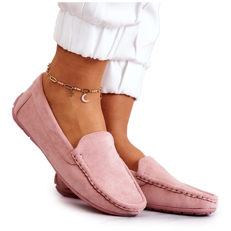 Women's Suede Loafers Pink Morreno Women's Suede Loafers Pink Morreno