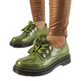 Green lacquered shoes by Kristina