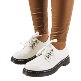 White lacquered shoes by Kristina