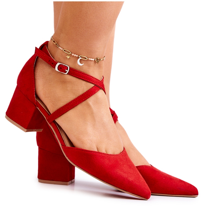 PS1 Suede Pumps On A Bar In Shelley's Red Spitz