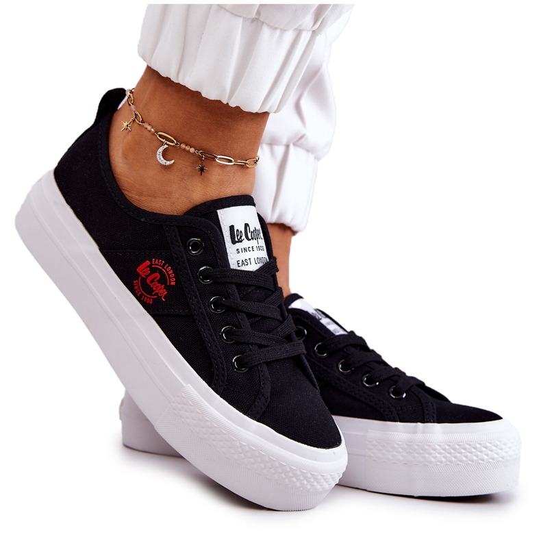 Black Sneakers On Lee Cooper LCW-22-31-0835L Platform