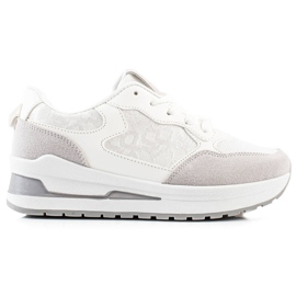 TRENDI Stylish Sneakers On The Platform white