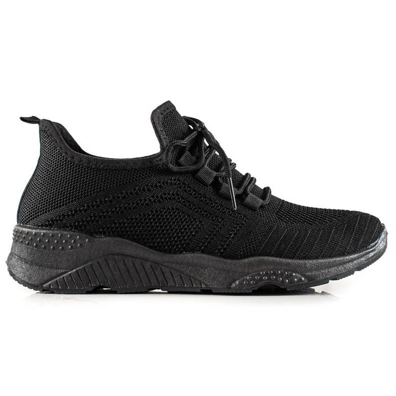 SUPER COOL Fashionable Textile Sneakers black