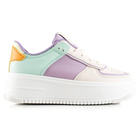 TRENDI Fashionable Sneakers On A Wide Platform beige multicolored TRENDI Fashionable Sneakers On A Wide Platform beige multicolored
