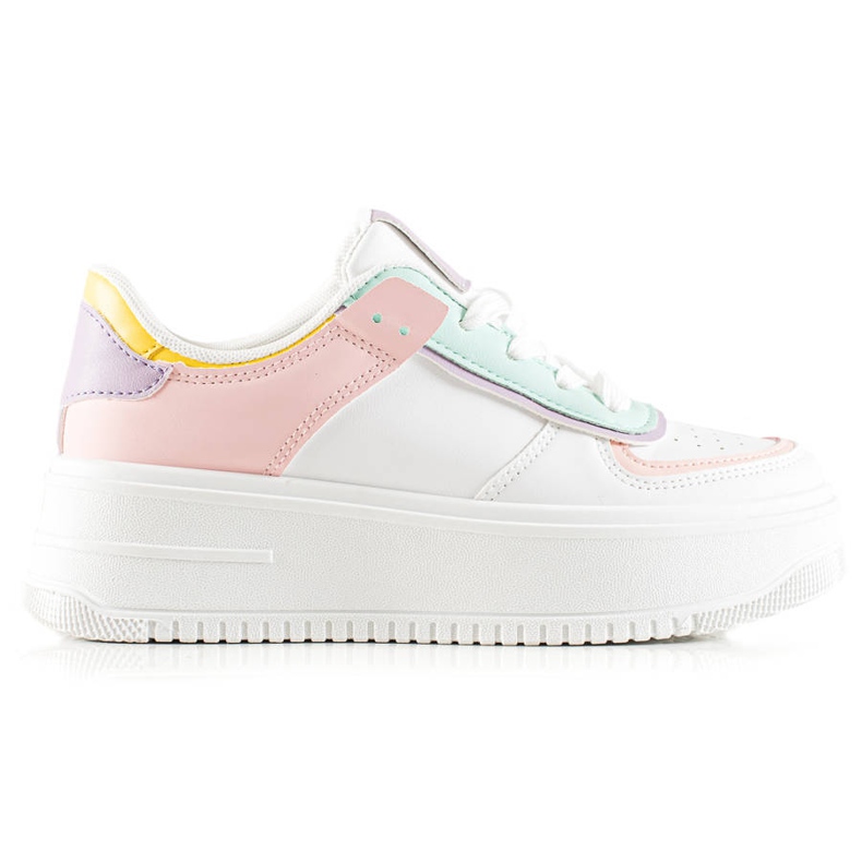 TRENDI Fashionable Sneakers On A Wide Platform white multicolored