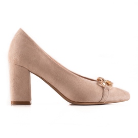 Elegant pumps on the VINCEZA pillar beige Elegant pumps on the VINCEZA pillar beige