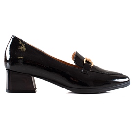 Lacquered high-heeled shoes VINCEZA black