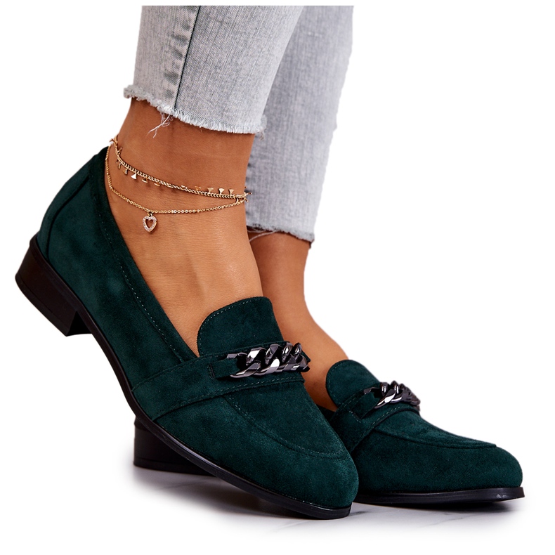 Vinceza Yasmin Green Suede Loafers Green Vinceza Yasmin Green Suede Loafers Green