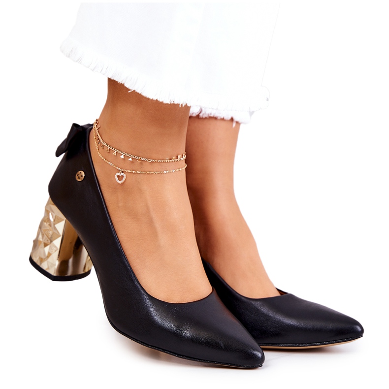 Leather Pumps On A Bar Maciejka 05334-01 Black