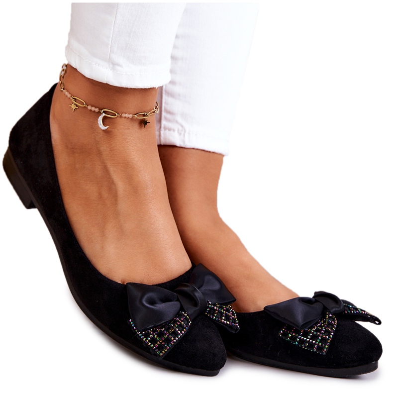 PE1 Classic Black Grayson Bow Ballerina