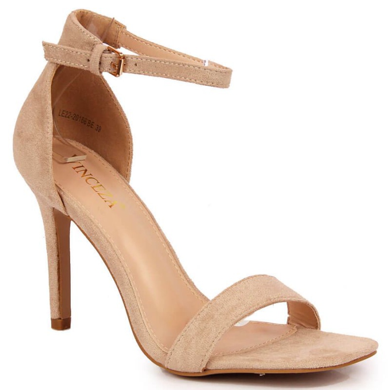 Sandals on a stiletto heel Vinceza W JAN81B beige