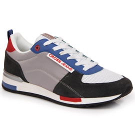 Leather sports shoes Cross Jeans M JJ1R4010C white black blue grey Leather sports shoes Cross Jeans M JJ1R4010C white black blue grey
