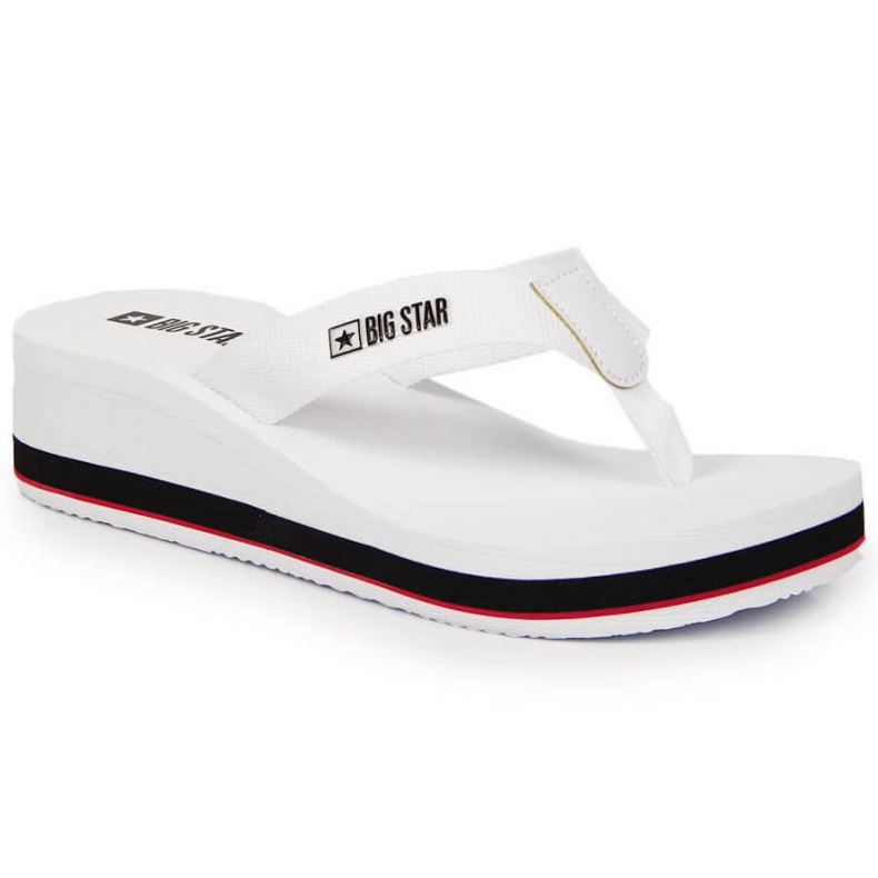 Flip-flops on the Big Star W JJ274A333 wedge heel white