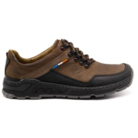 Olivier Men's leather trekking shoes 292GT brown Olivier Men's leather trekking shoes 292GT brown