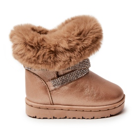 Children's Snow Boots With Cubic Zirconia Golden Hollee