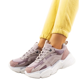 Purple sneakers Big Star HH274258 pink