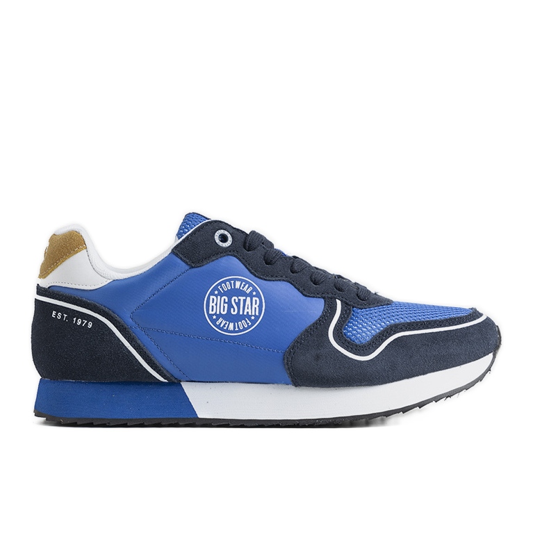 Men's navy blue sneakers Big Star JJ174143